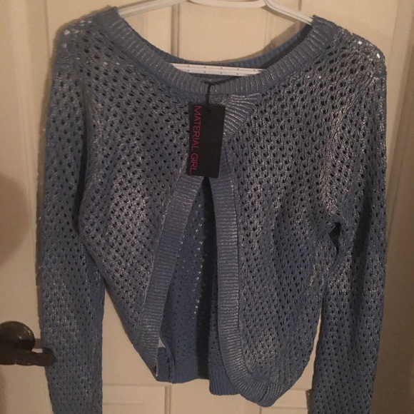 Blue vintage open sweater - Picture 2 of 2